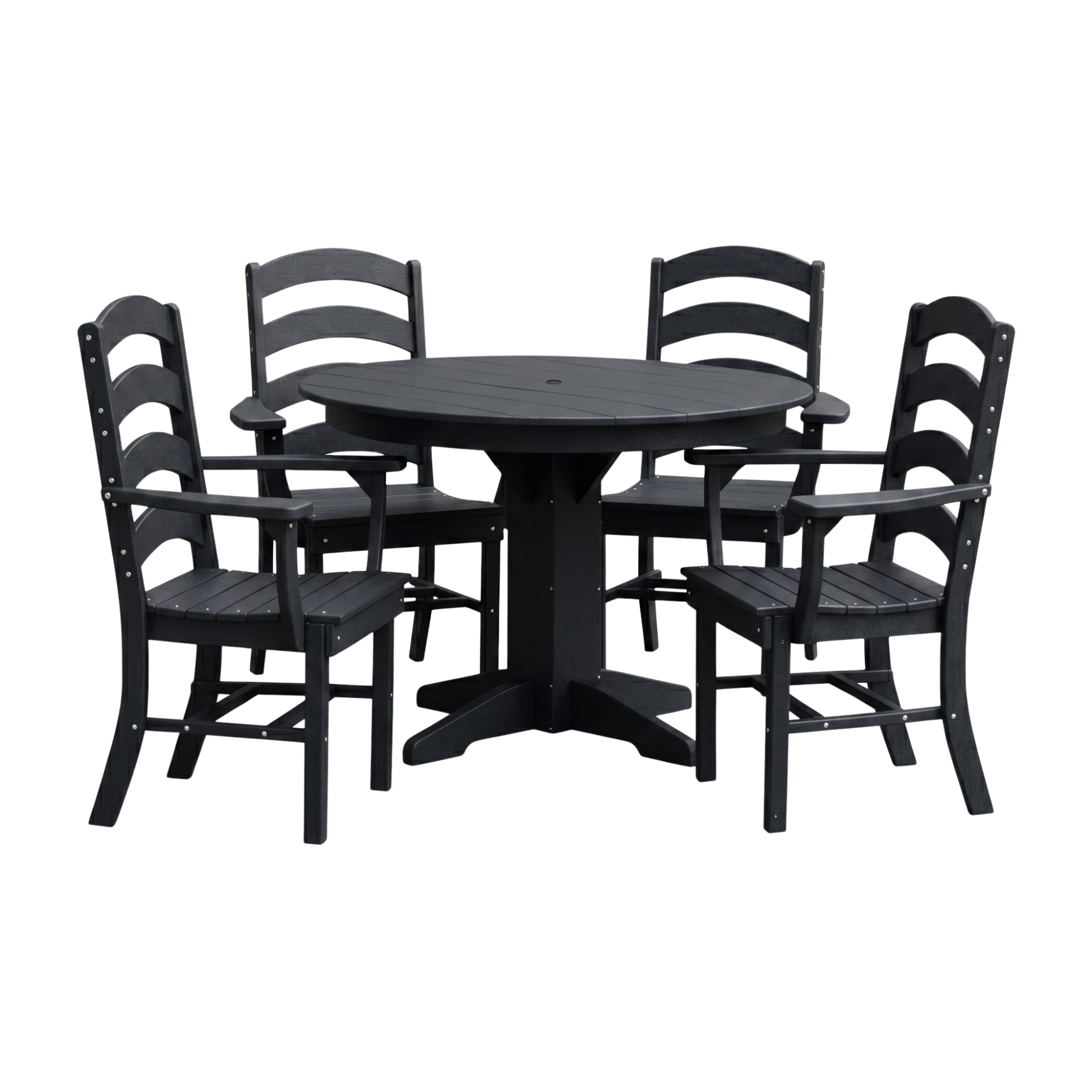Keystone Amish Co. Josie 5-Piece Poly Outdoor Dining Set with Round Table