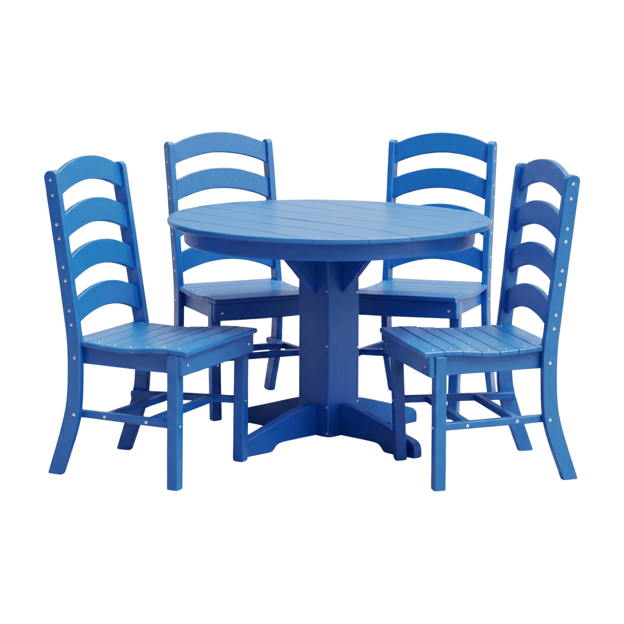 Keystone Amish Co. Josie 5-Piece Poly Outdoor Dining Set with Round Table