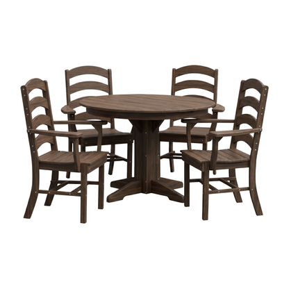 Keystone Amish Co. Josie 5-Piece Poly Outdoor Dining Set with Round Table