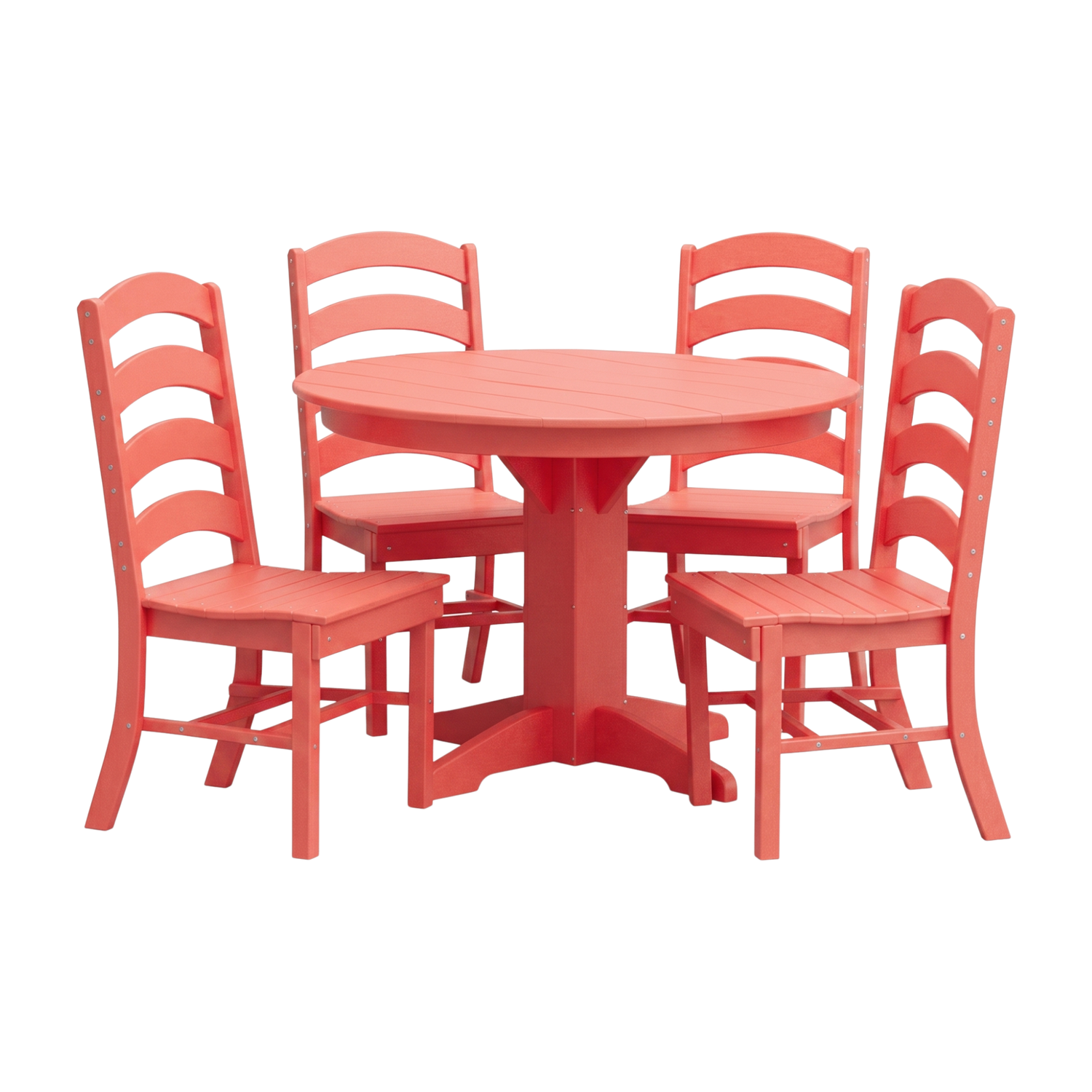 Keystone Amish Co. Josie 5-Piece Poly Outdoor Dining Set with Round Table