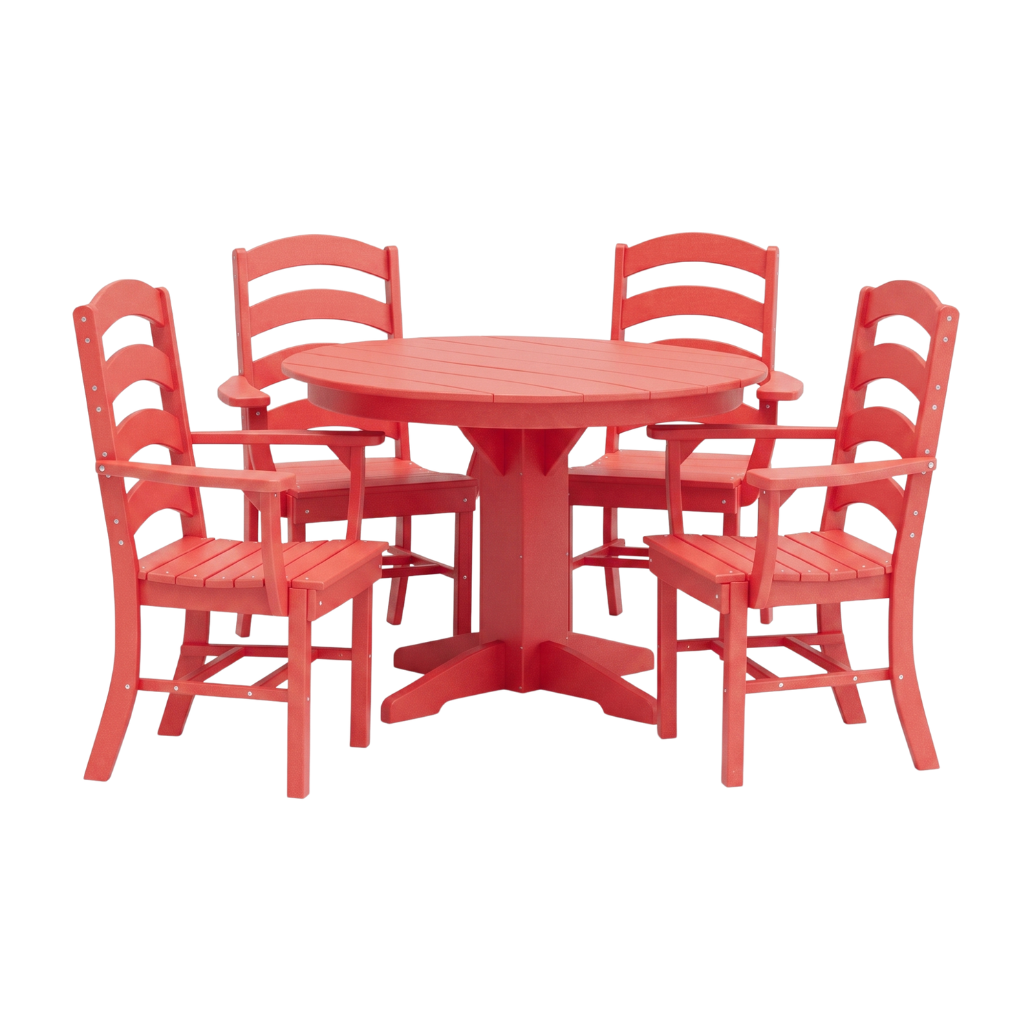 Keystone Amish Co. Josie 5-Piece Poly Outdoor Dining Set with Round Table