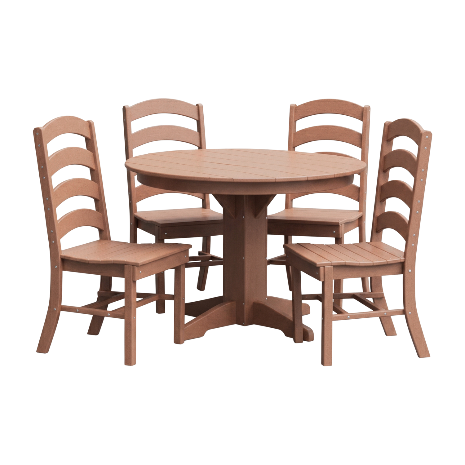 Keystone Amish Co. Josie 5-Piece Poly Outdoor Dining Set with Round Table