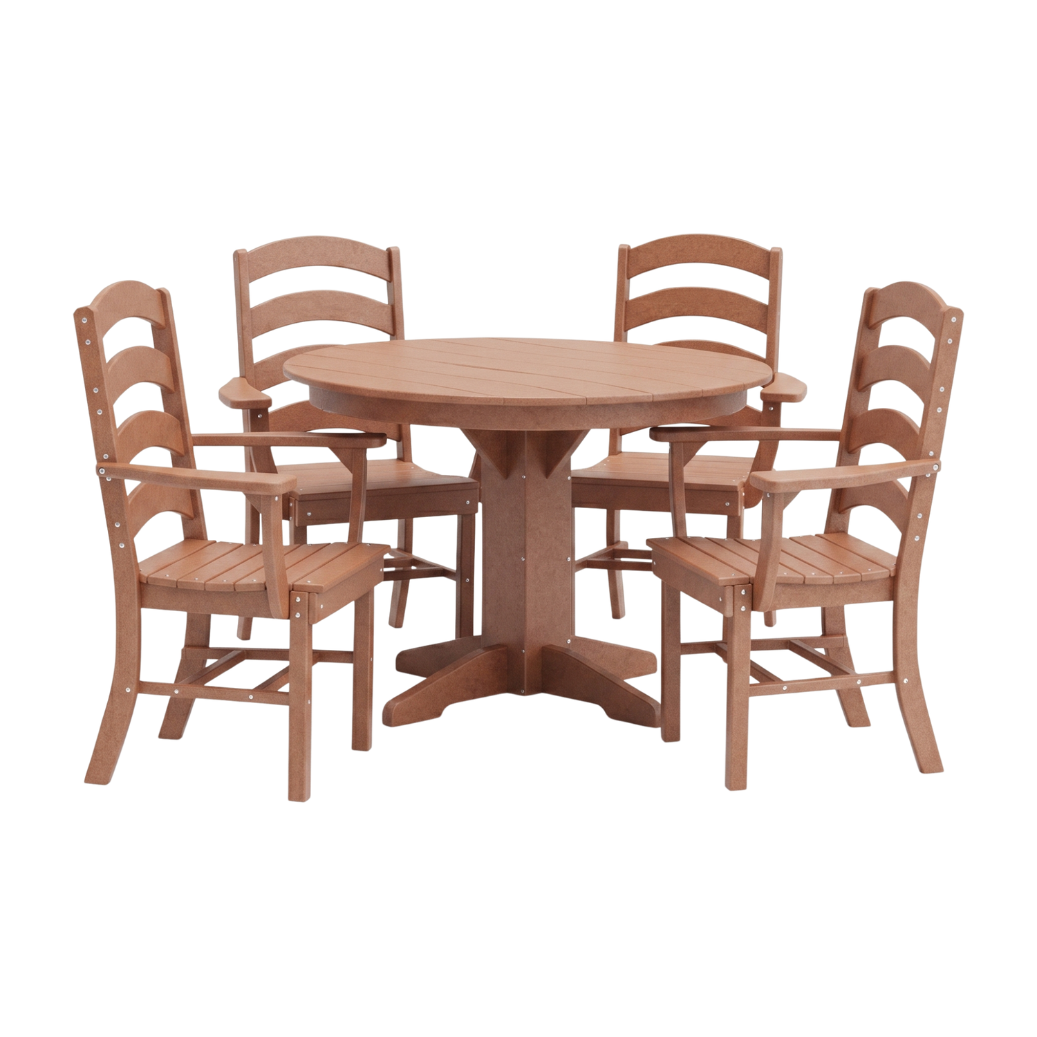 Keystone Amish Co. Josie 5-Piece Poly Outdoor Dining Set with Round Table