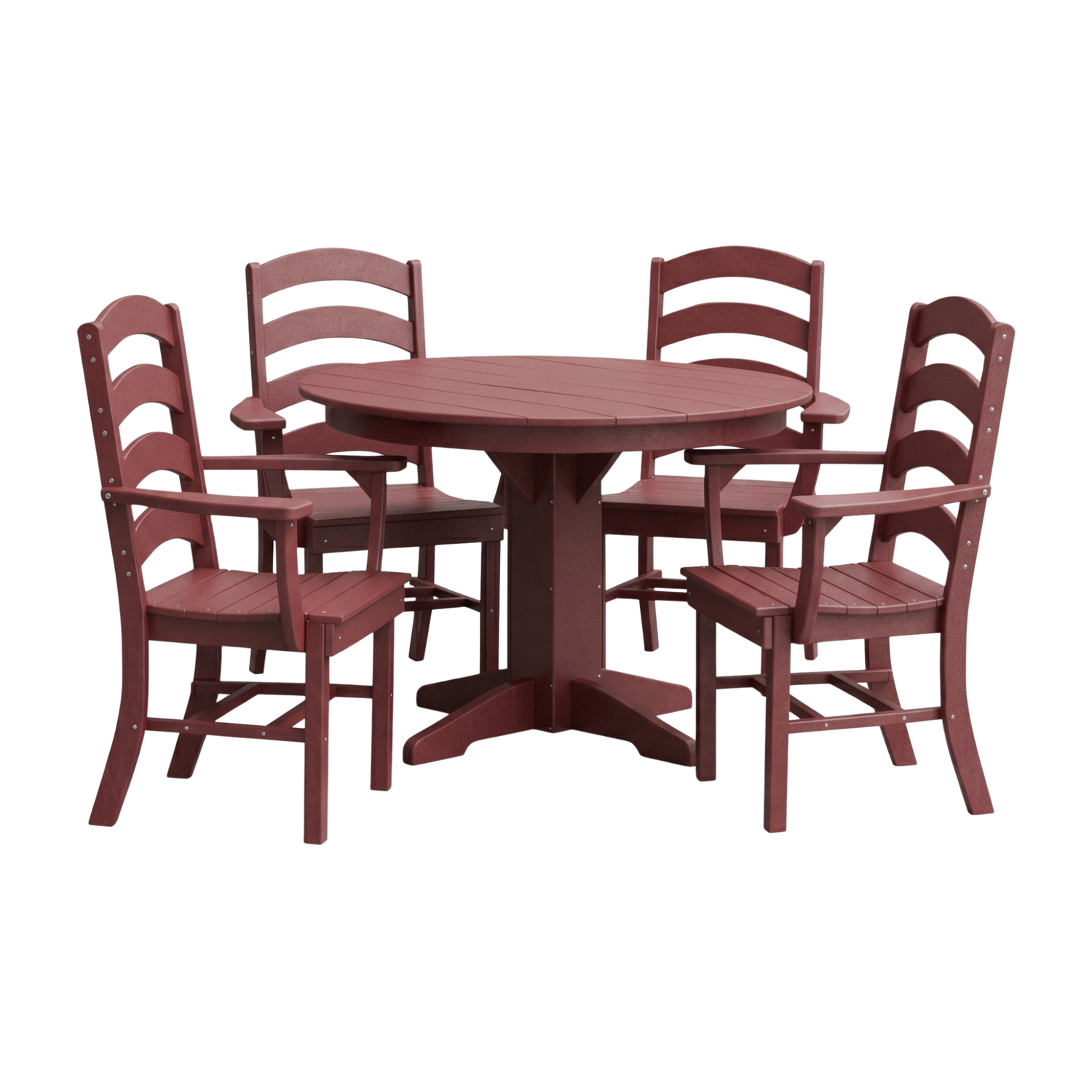Keystone Amish Co. Josie 5-Piece Poly Outdoor Dining Set with Round Table
