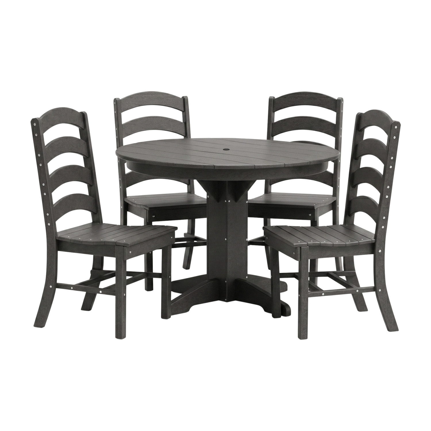 Keystone Amish Co. Josie 5-Piece Poly Outdoor Dining Set with Round Table