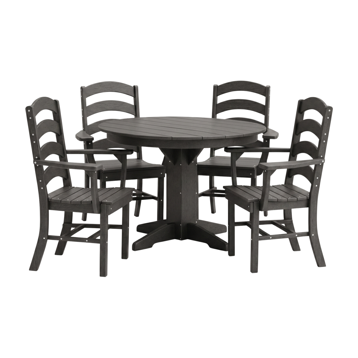 Keystone Amish Co. Josie 5-Piece Poly Outdoor Dining Set with Round Table