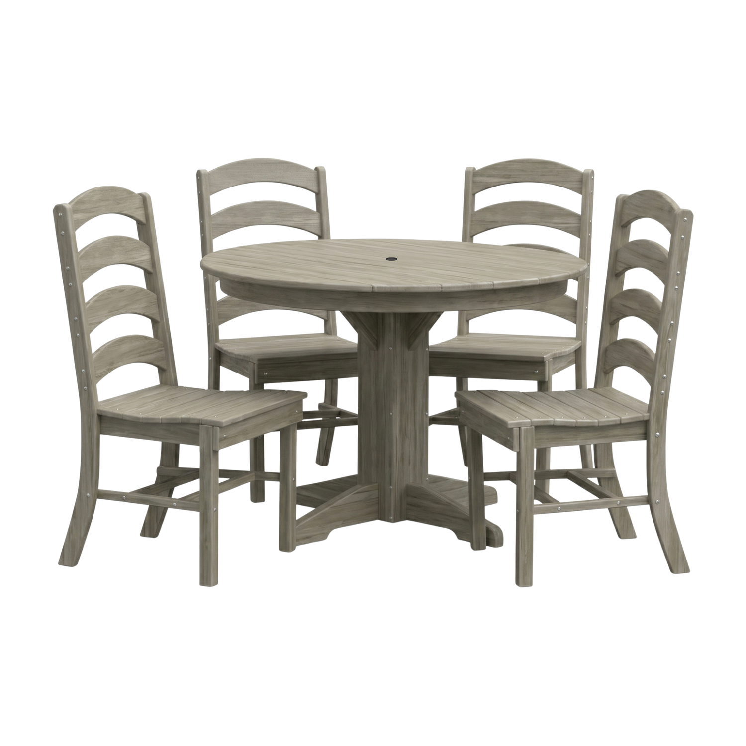 Keystone Amish Co. Josie 5-Piece Poly Outdoor Dining Set with Round Table