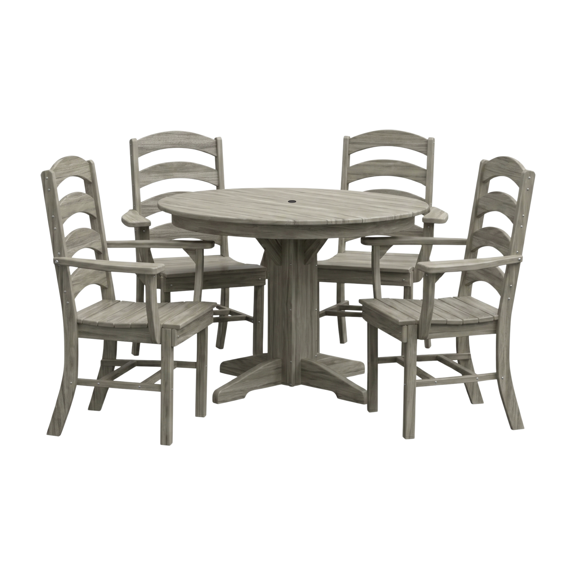 Keystone Amish Co. Josie 5-Piece Poly Outdoor Dining Set with Round Table