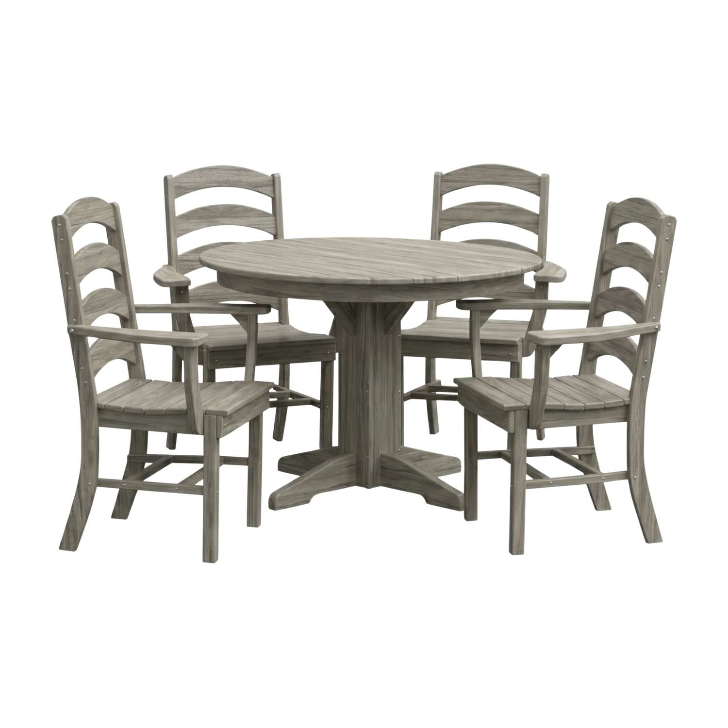 Keystone Amish Co. Josie 5-Piece Poly Outdoor Dining Set with Round Table