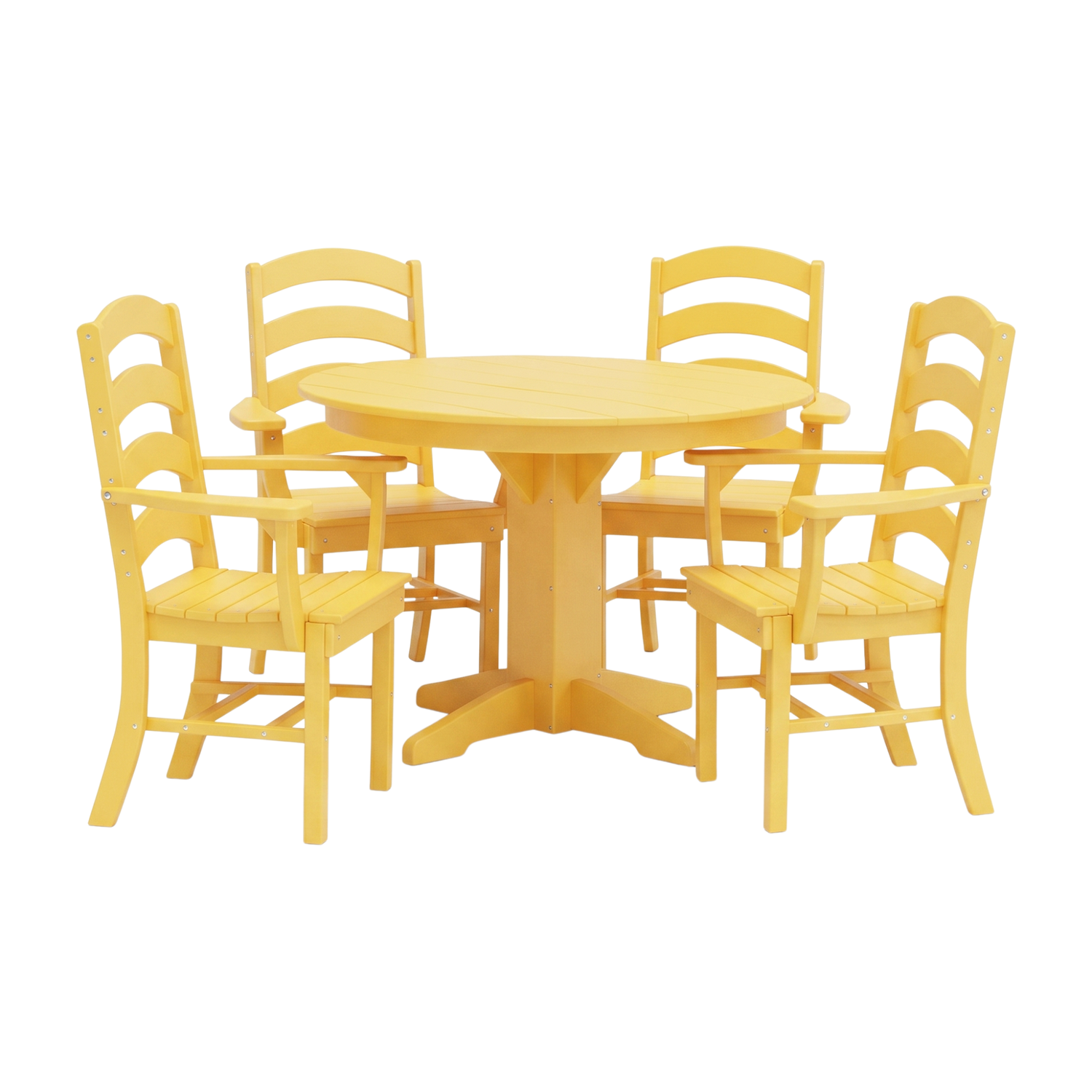 Keystone Amish Co. Josie 5-Piece Poly Outdoor Dining Set with Round Table