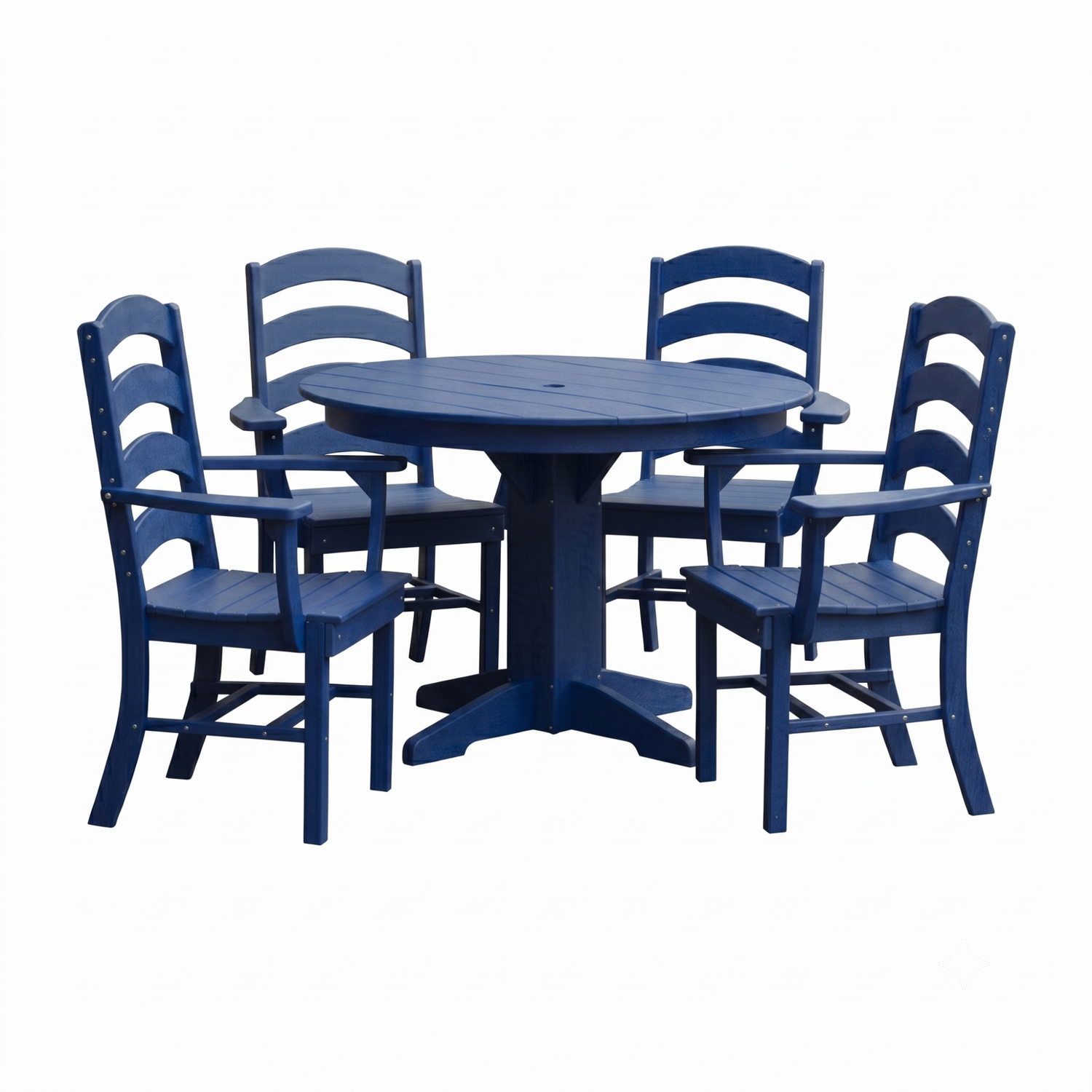 Keystone Amish Co. Josie 5-Piece Poly Outdoor Dining Set with Round Table