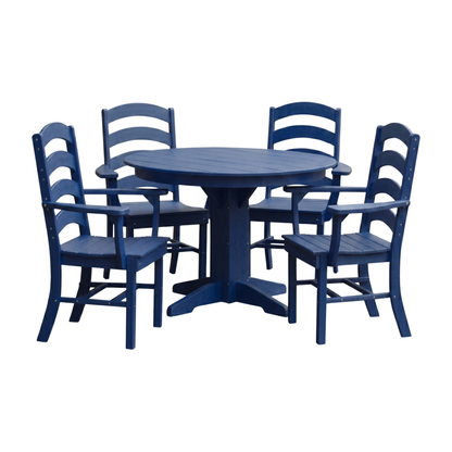 Keystone Amish Co. Josie 5-Piece Poly Outdoor Dining Set with Round Table