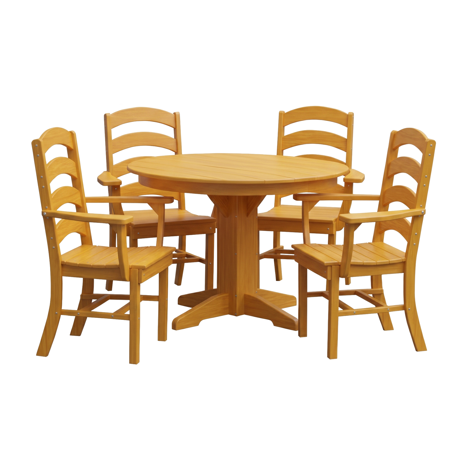 Keystone Amish Co. Josie 5-Piece Poly Outdoor Dining Set with Round Table