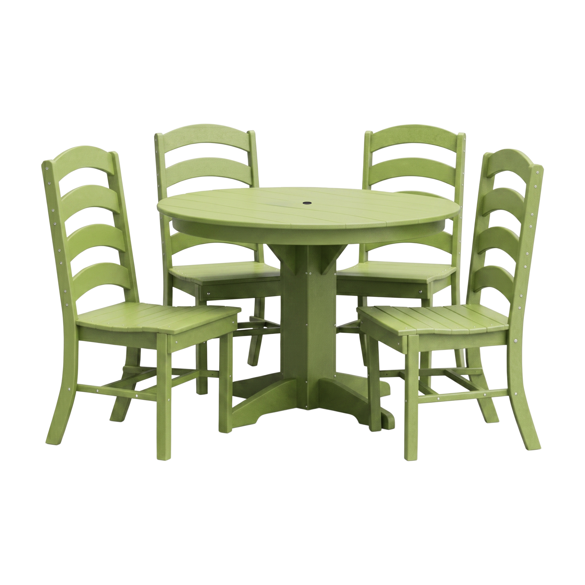 Keystone Amish Co. Josie 5-Piece Poly Outdoor Dining Set with Round Table