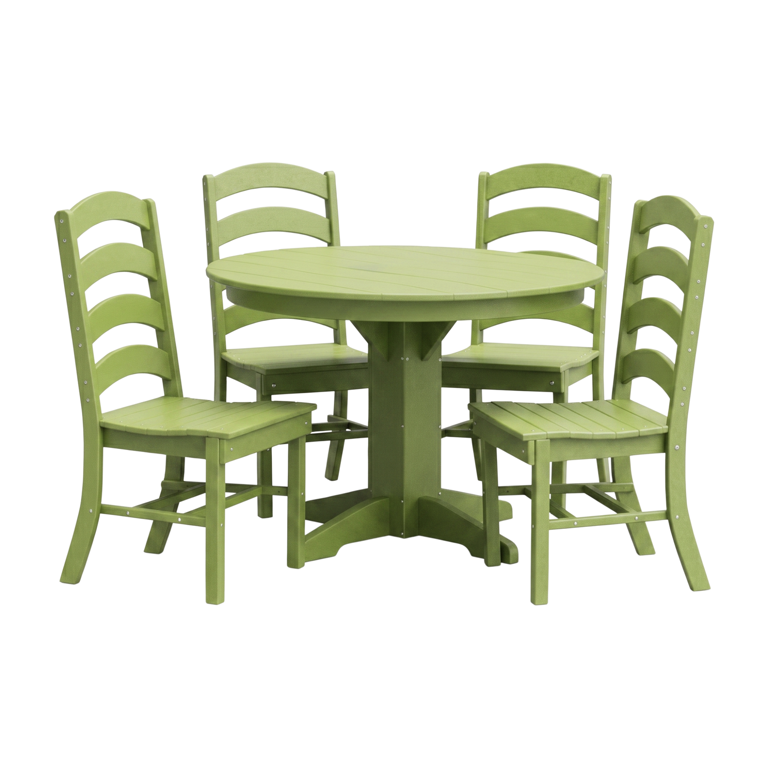 Keystone Amish Co. Josie 5-Piece Poly Outdoor Dining Set with Round Table