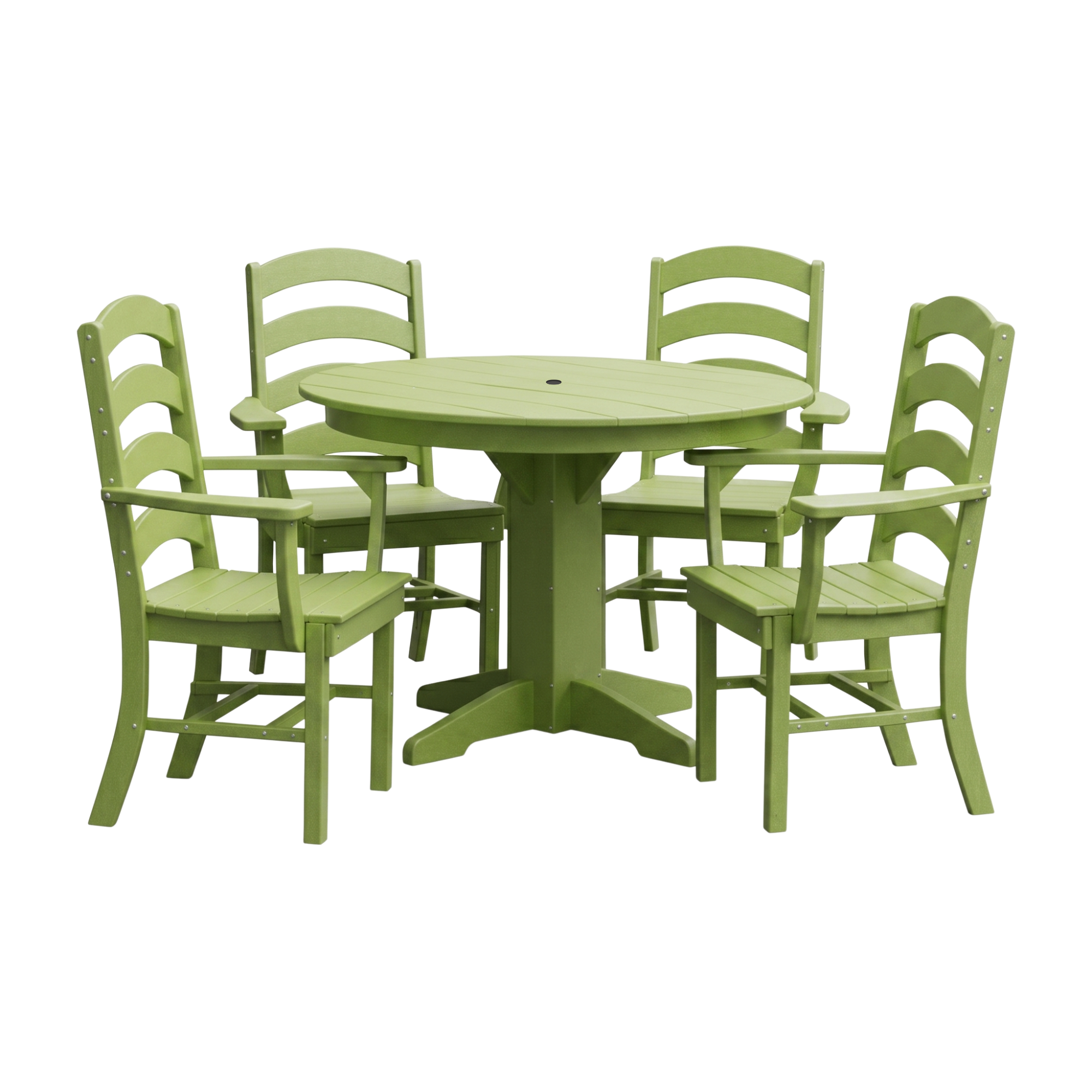 Keystone Amish Co. Josie 5-Piece Poly Outdoor Dining Set with Round Table