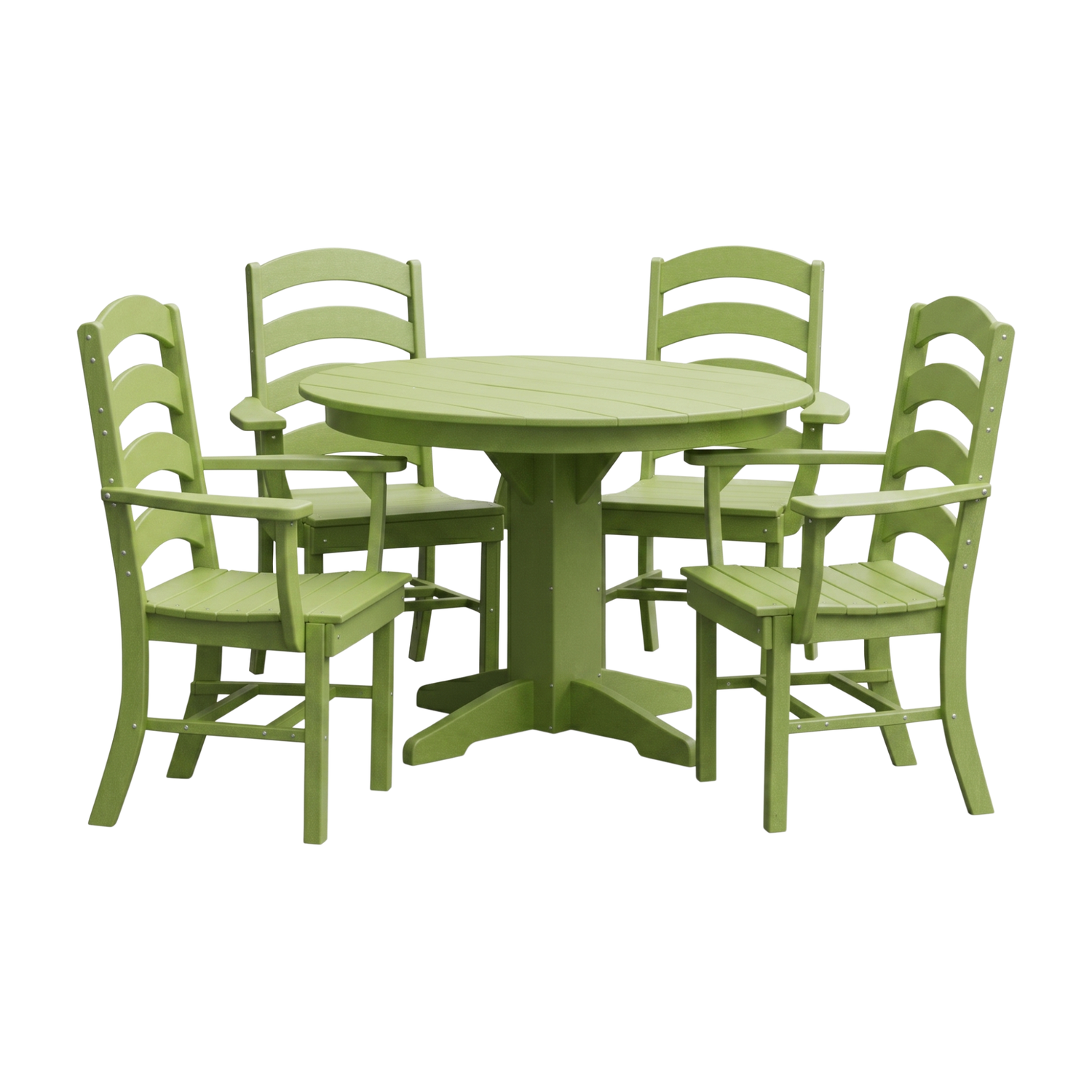 Keystone Amish Co. Josie 5-Piece Poly Outdoor Dining Set with Round Table