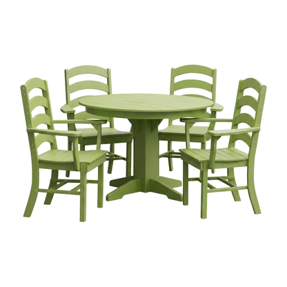 Keystone Amish Co. Josie 5-Piece Poly Outdoor Dining Set with Round Table
