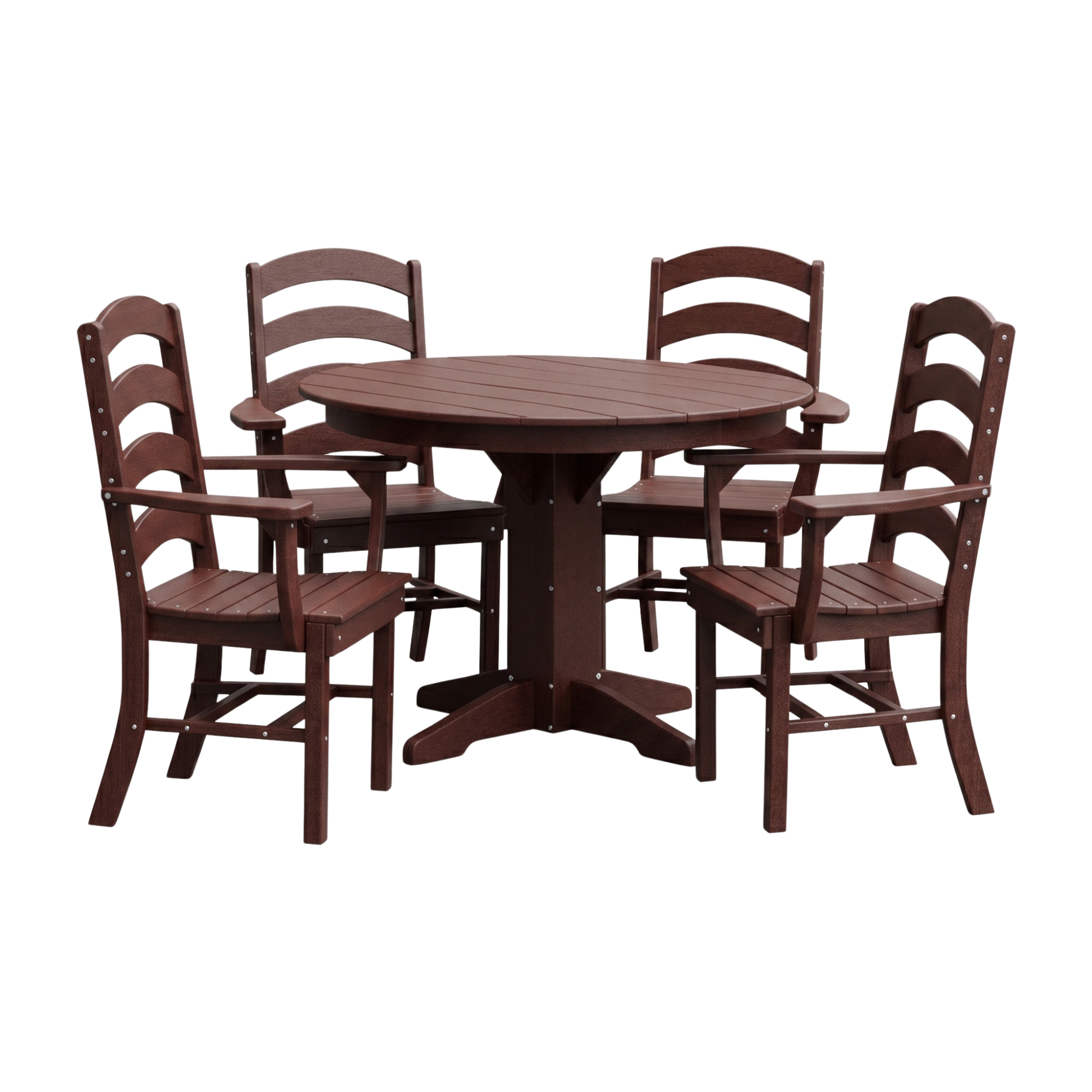 Keystone Amish Co. Josie 5-Piece Poly Outdoor Dining Set with Round Table
