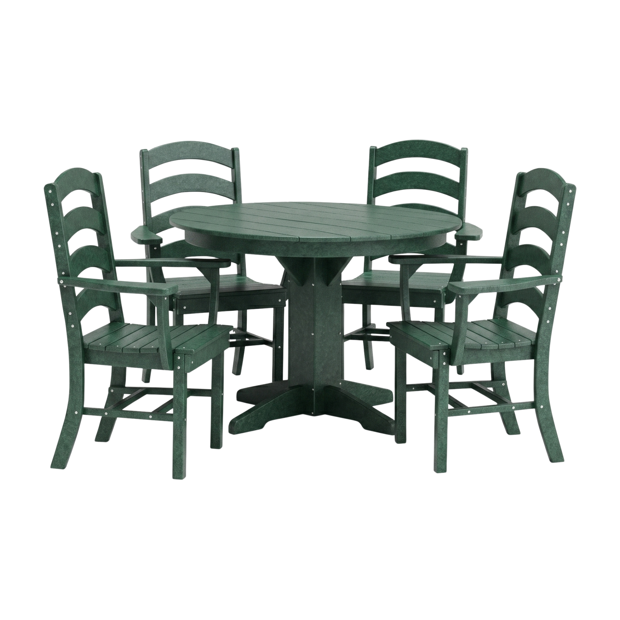 Keystone Amish Co. Josie 5-Piece Poly Outdoor Dining Set with Round Table