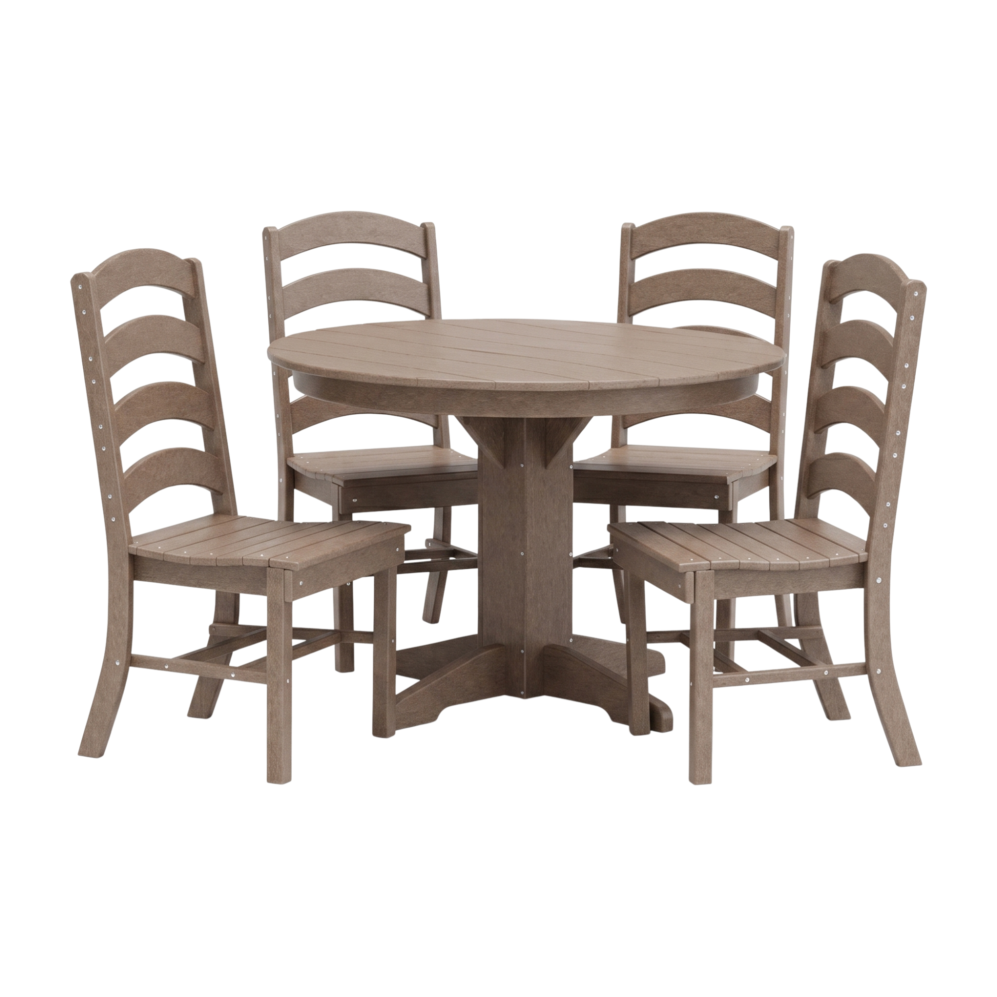 Keystone Amish Co. Josie 5-Piece Poly Outdoor Dining Set with Round Table
