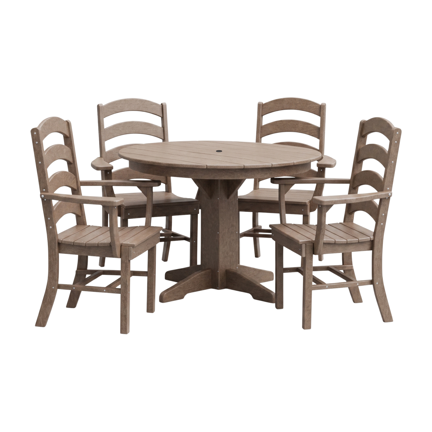 Keystone Amish Co. Josie 5-Piece Poly Outdoor Dining Set with Round Table