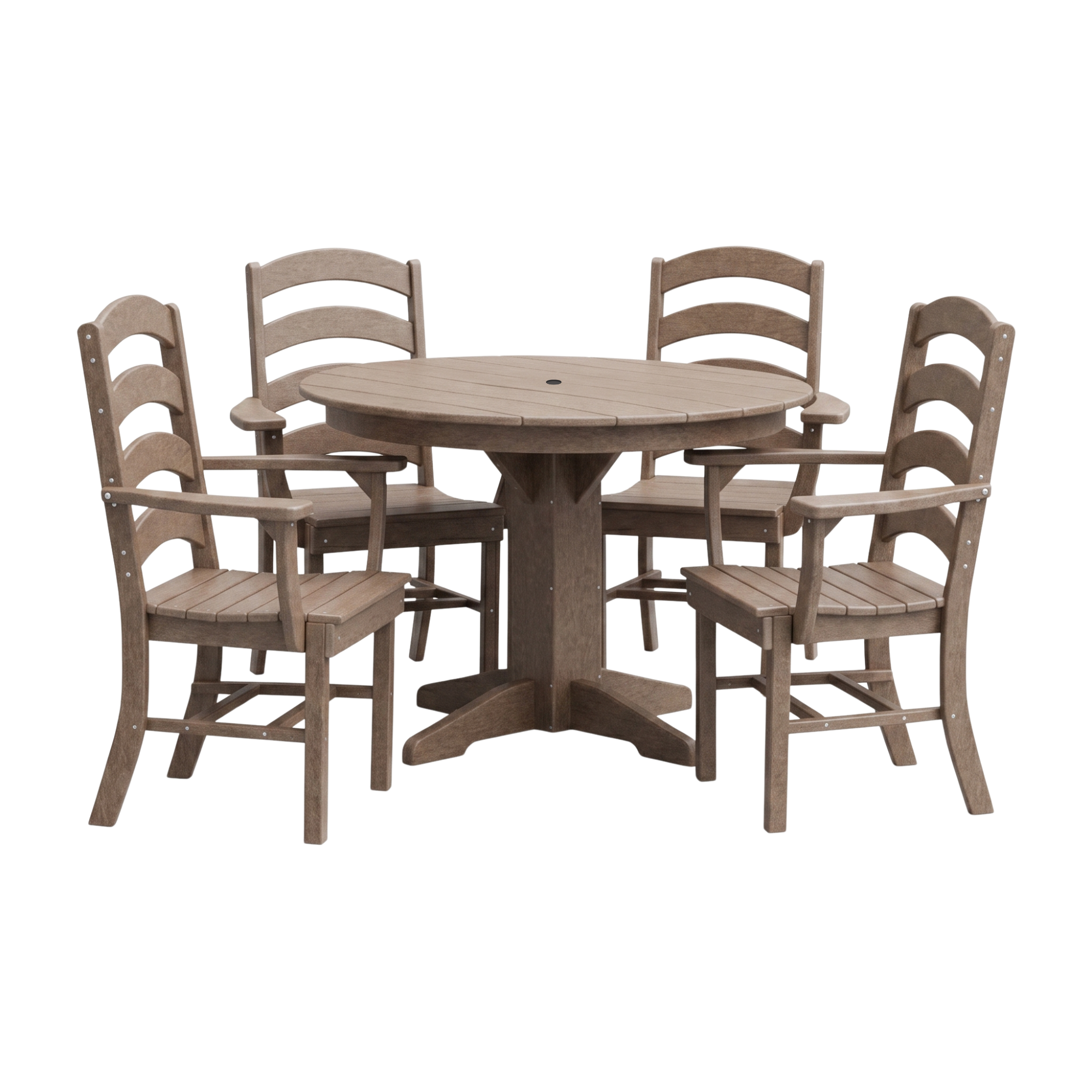 Keystone Amish Co. Josie 5-Piece Poly Outdoor Dining Set with Round Table