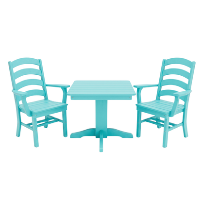Keystone Amish Co. Josie 2 Person Poly Outdoor Dining Set with Square Table
