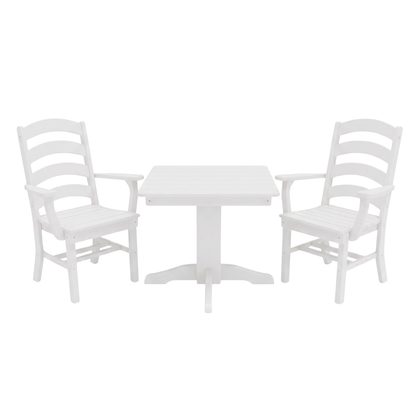 Keystone Amish Co. Josie 2 Person Poly Outdoor Dining Set with Square Table