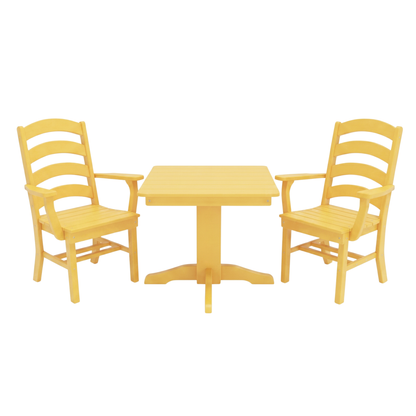 Keystone Amish Co. Josie 2 Person Poly Outdoor Dining Set with Square Table