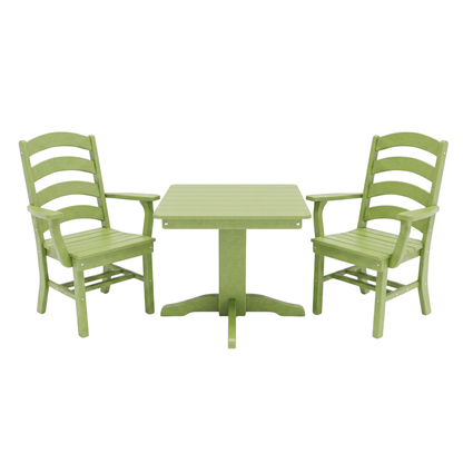 Keystone Amish Co. Josie 2 Person Poly Outdoor Dining Set with Square Table