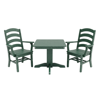 Keystone Amish Co. Josie 2 Person Poly Outdoor Dining Set with Square Table