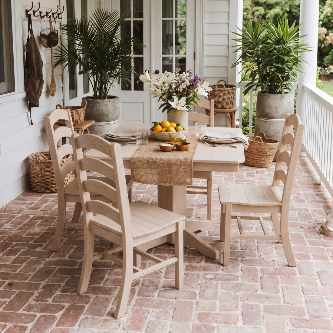 Keystone Amish Co. Josie 5-Piece Square Poly Outdoor Dining Set