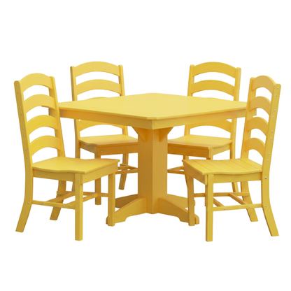 Keystone Amish Co. Josie 5-Piece Square Poly Outdoor Dining Set