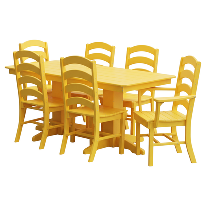Keystone Amish Co. Josie 7-Piece Poly Lumber Outdoor Dining Set