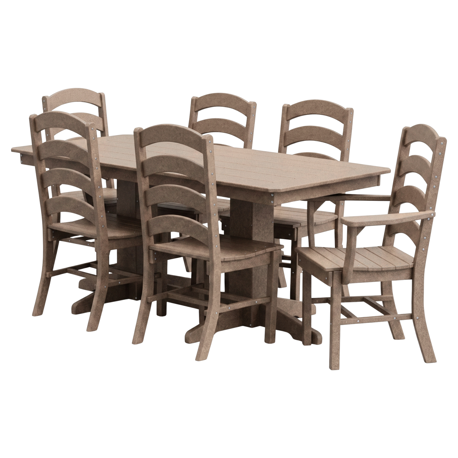 Keystone Amish Co. Josie 7-Piece Poly Lumber Outdoor Dining Set