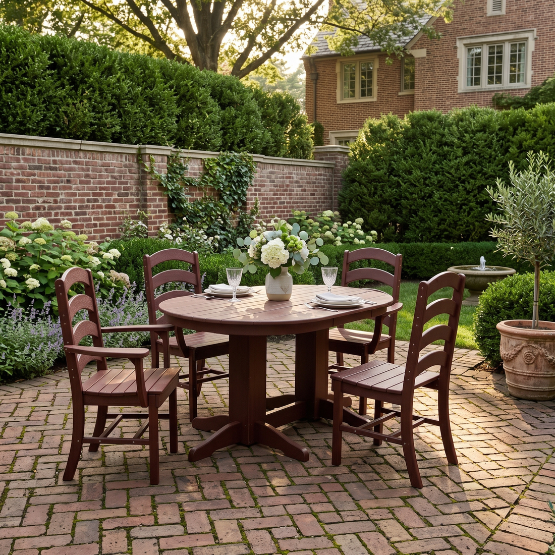 Keystone Amish Co. Josie 5-Piece Oval Poly Outdoor Dining Set