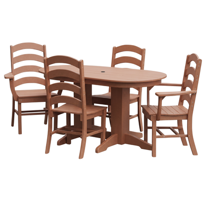 Keystone Amish Co. Josie 5-Piece Oval Poly Outdoor Dining Set