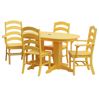 Keystone Amish Co. Josie 5-Piece Oval Poly Outdoor Dining Set