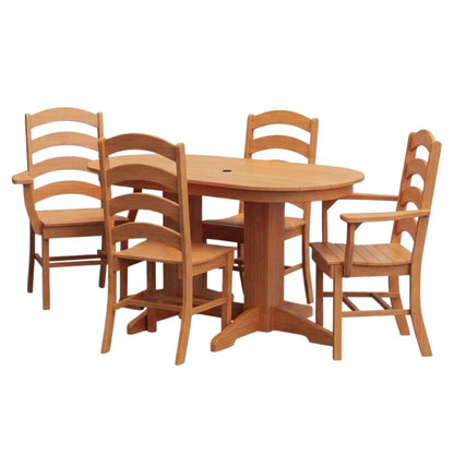 Keystone Amish Co. Josie 5-Piece Oval Poly Outdoor Dining Set