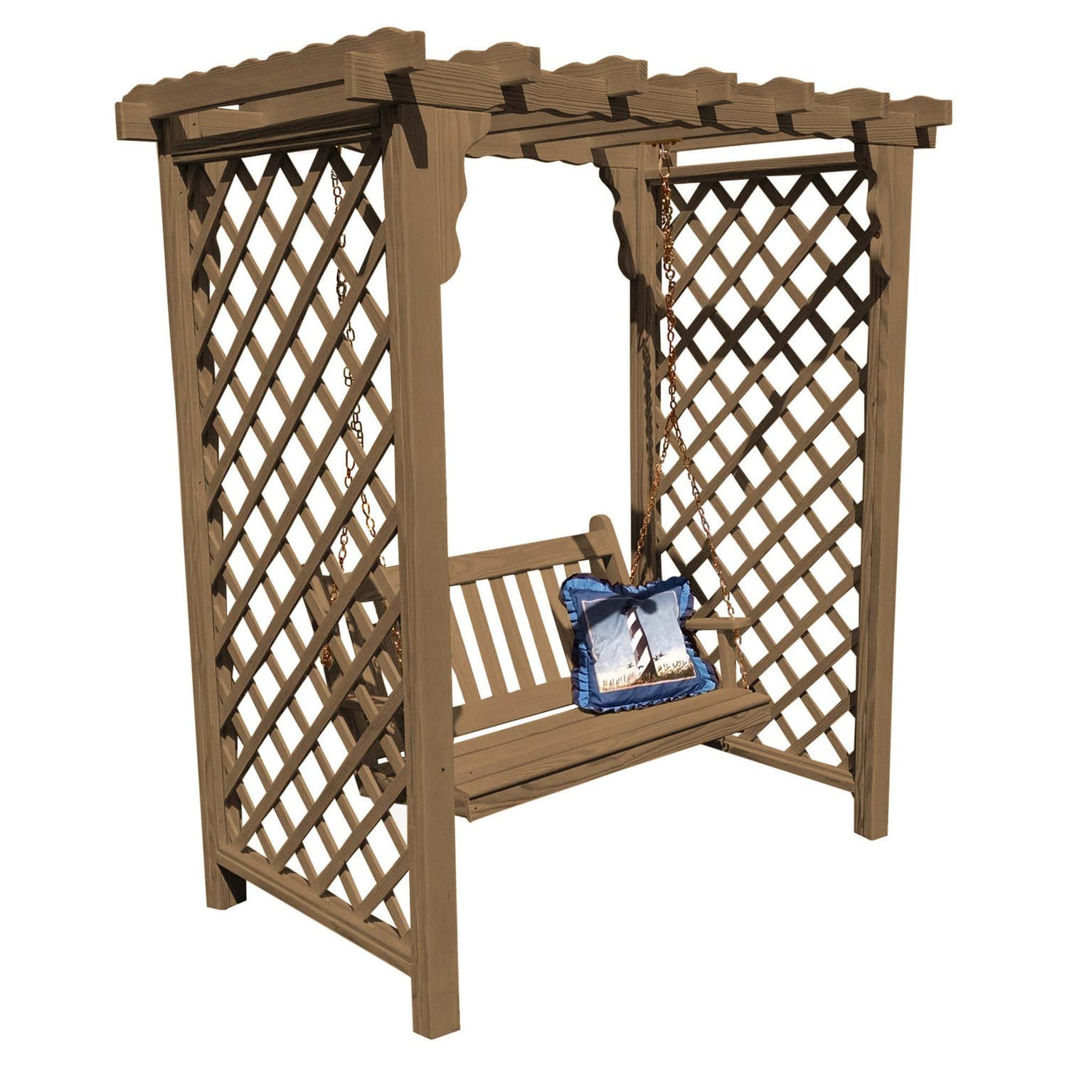 Heritage Lawncraft Manchester Wooden Arbor with Swing