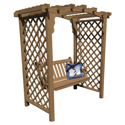 Heritage Lawncraft Newberry Wooden Garden Arbor With Swing