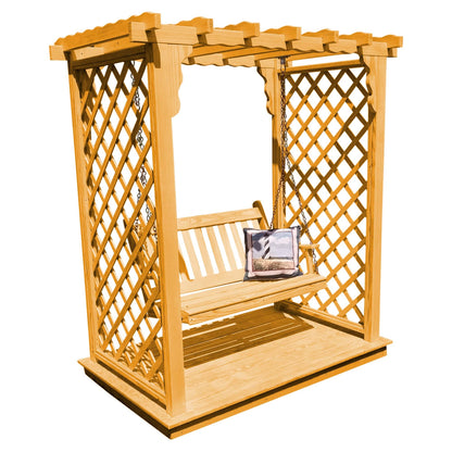 Heritage Lawncraft Manchester Wooden Arbor with Swing