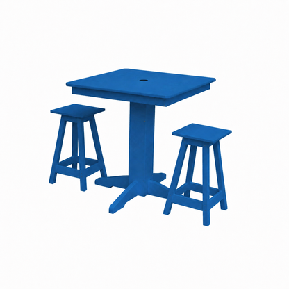 Keystone Amish Co. Riley 3-Piece Outdoor Poly Counter Height Dining Set