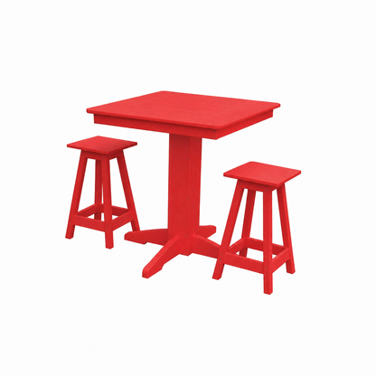 Keystone Amish Co. Riley 3-Piece Outdoor Poly Counter Height Dining Set