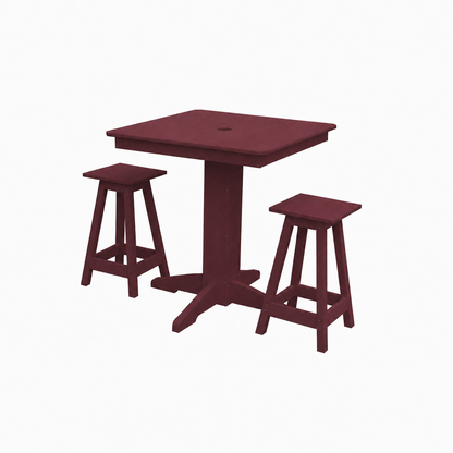 Keystone Amish Co. Riley 3-Piece Outdoor Poly Counter Height Dining Set