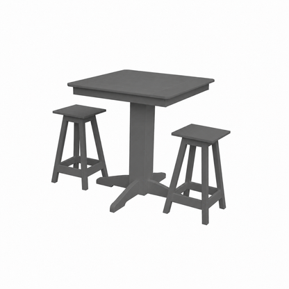 Keystone Amish Co. Riley 3-Piece Outdoor Poly Counter Height Dining Set