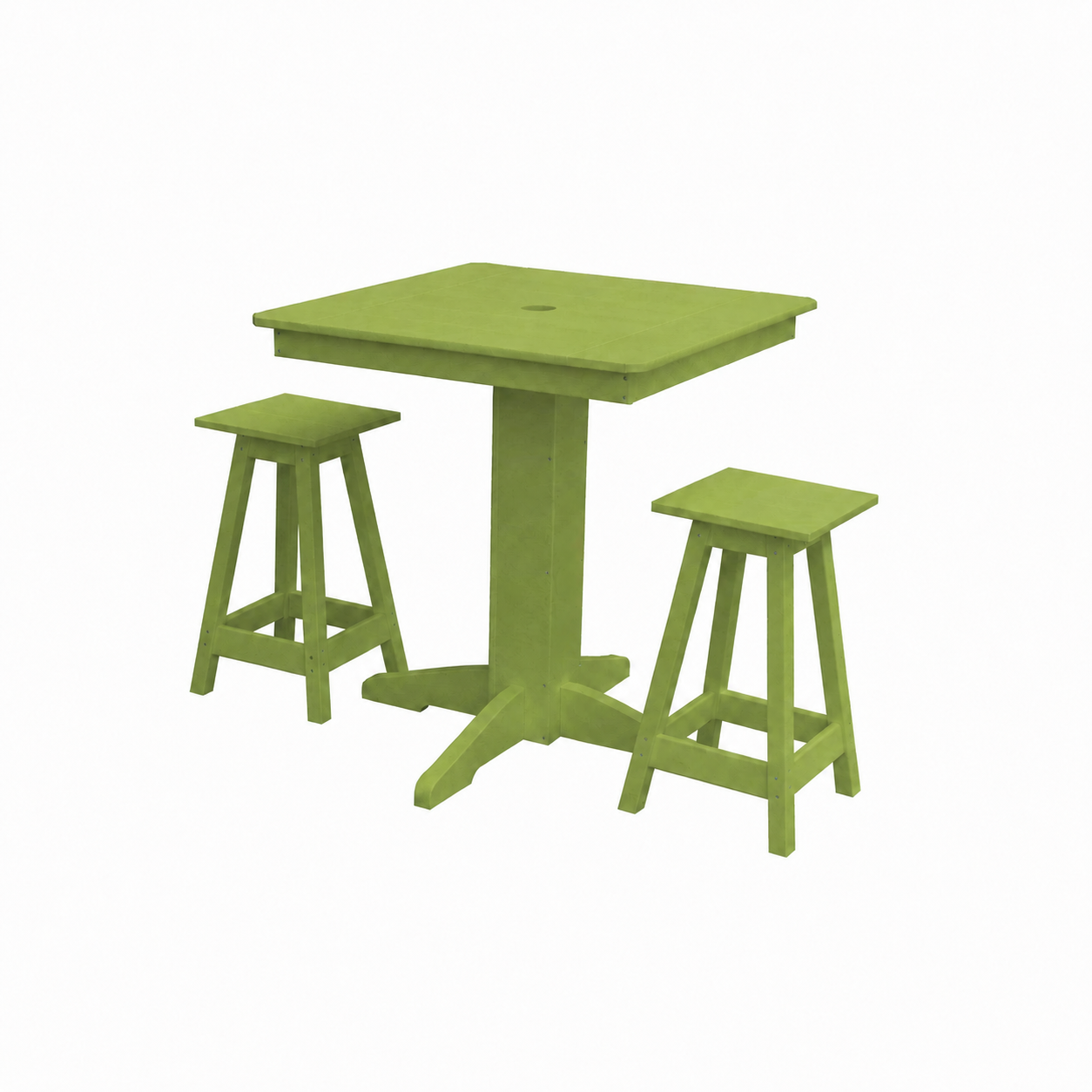 Keystone Amish Co. Riley 3-Piece Outdoor Poly Counter Height Dining Set