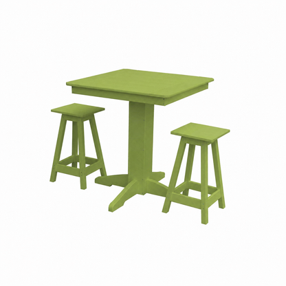Keystone Amish Co. Riley 3-Piece Outdoor Poly Counter Height Dining Set
