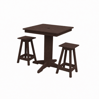 Keystone Amish Co. Riley 3-Piece Outdoor Poly Counter Height Dining Set